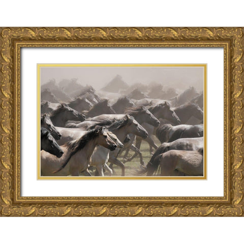 Escaped Gold Ornate Wood Framed Art Print with Double Matting by Uhlig, Dieter