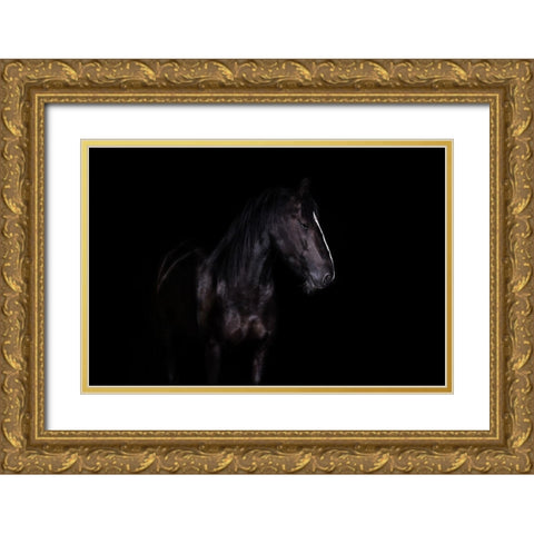 Erika Gold Ornate Wood Framed Art Print with Double Matting by Rehpoehler