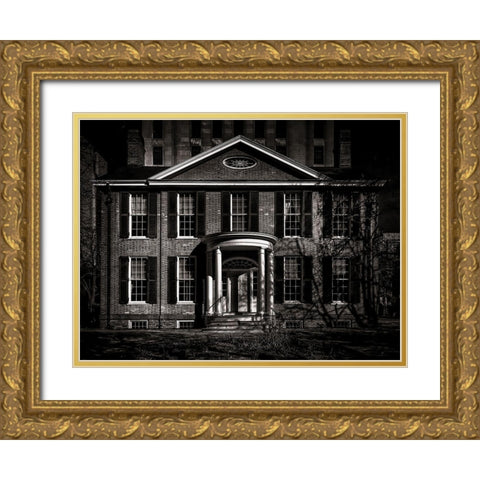 Queen Street Toronto No 160 Gold Ornate Wood Framed Art Print with Double Matting by Carson, Brian