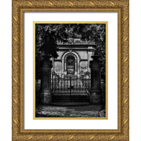 Tombstone Shadow No 6 Gold Ornate Wood Framed Art Print with Double Matting by Carson, Brian