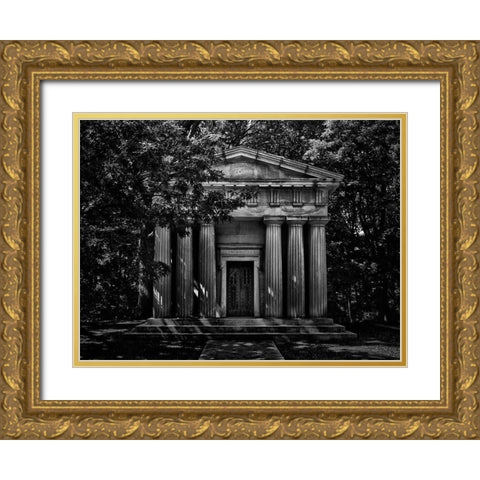 Tombstone Shadow No 22 Gold Ornate Wood Framed Art Print with Double Matting by Carson, Brian