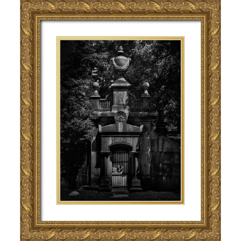 Tombstone Shadow No 28 Gold Ornate Wood Framed Art Print with Double Matting by Carson, Brian