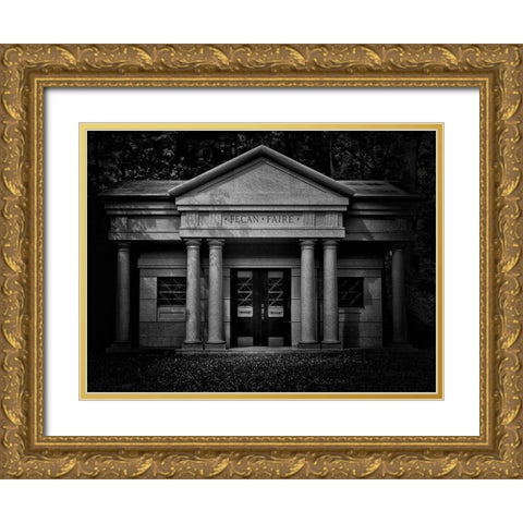 Tombstone Shadow No 31 Gold Ornate Wood Framed Art Print with Double Matting by Carson, Brian