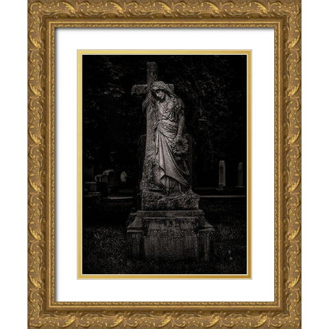 Tombstone Shadow No 34 Gold Ornate Wood Framed Art Print with Double Matting by Carson, Brian