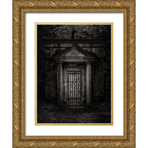 Tombstone Shadow No 35 Gold Ornate Wood Framed Art Print with Double Matting by Carson, Brian