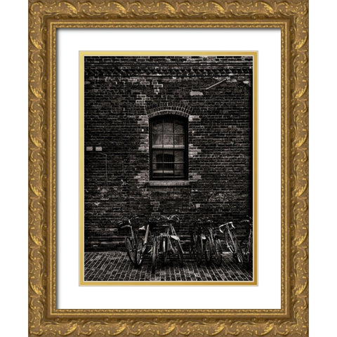Toronto Distillery District Windows No 5 Gold Ornate Wood Framed Art Print with Double Matting by Carson, Brian