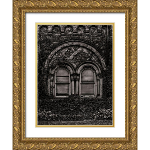 University College Main Building Toronto Gold Ornate Wood Framed Art Print with Double Matting by Carson, Brian