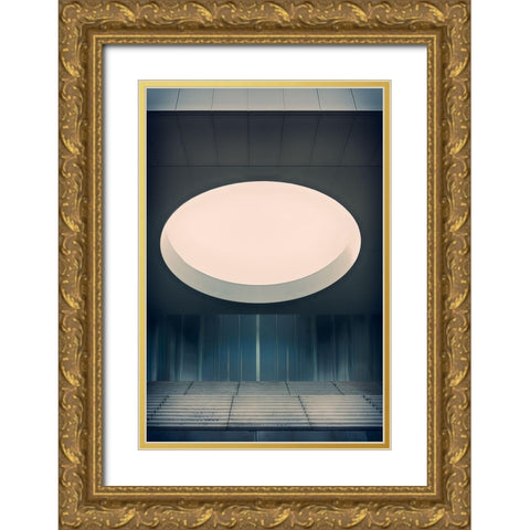 Airspace Gold Ornate Wood Framed Art Print with Double Matting by Son, Greetje van