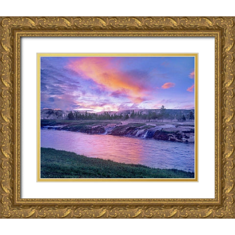 Firehole River-Yellowstone National Park-Wyoming Gold Ornate Wood Framed Art Print with Double Matting by Fitzharris, Tim