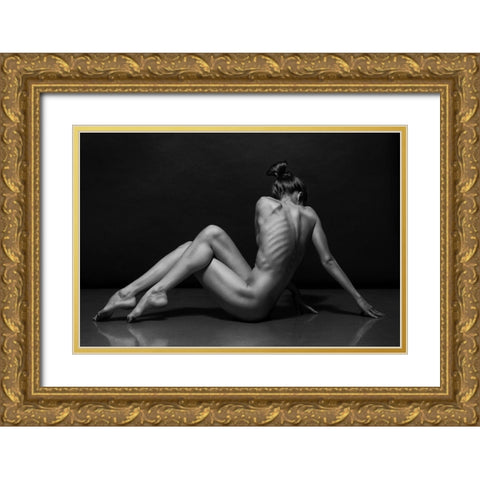 bodyscape Gold Ornate Wood Framed Art Print with Double Matting by Belovodchenko, Anton