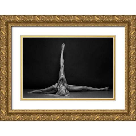 bodyscape Gold Ornate Wood Framed Art Print with Double Matting by Belovodchenko, Anton