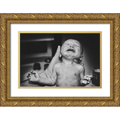 no words to describe the feeling Gold Ornate Wood Framed Art Print with Double Matting by Flour, Piet