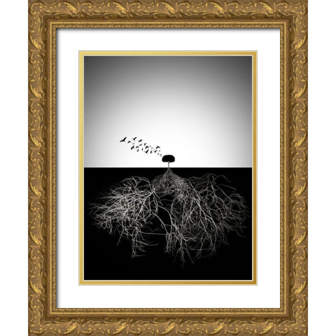 Do not judge according to appearance Gold Ornate Wood Framed Art Print with Double Matting by Arslanian, Souren