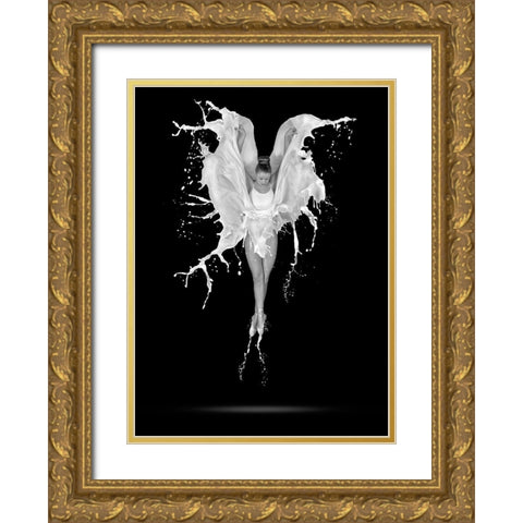 Creme De Le Creme Gold Ornate Wood Framed Art Print with Double Matting by Pentony Ma, Pauline
