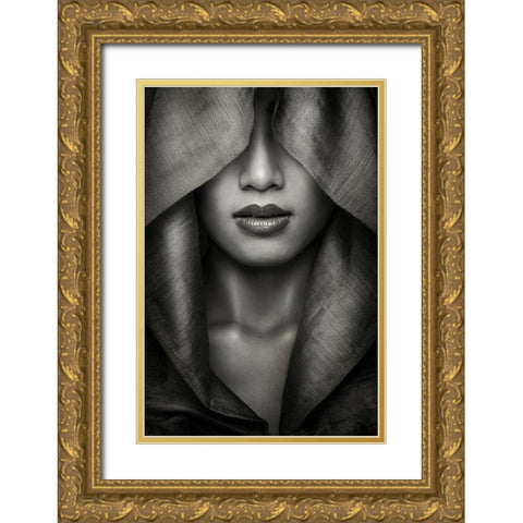 Hood Gold Ornate Wood Framed Art Print with Double Matting by Azalaka