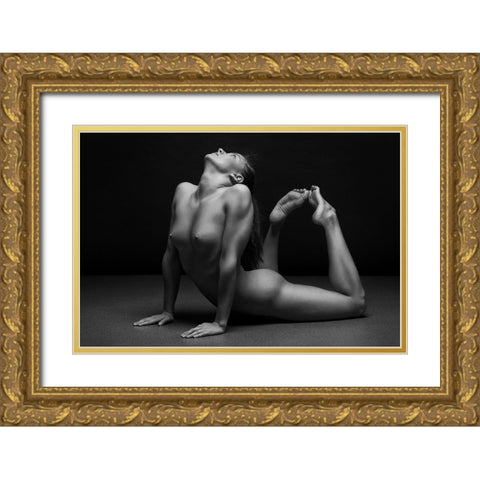 bodyscape Gold Ornate Wood Framed Art Print with Double Matting by Belovodchenko, Anton