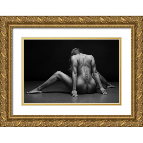 bodyscape Gold Ornate Wood Framed Art Print with Double Matting by Belovodchenko, Anton