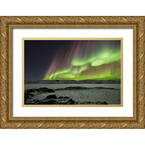Celestial Gold Ornate Wood Framed Art Print with Double Matting by Ingibergsson, Bragi