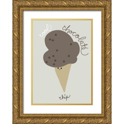 Chocolate Chip Gold Ornate Wood Framed Art Print with Double Matting by Artographie Studio
