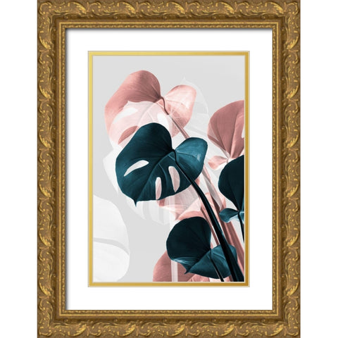 Monstera Creative 17 Gold Ornate Wood Framed Art Print with Double Matting by Artographie Studio