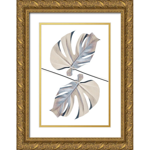 Ying Yang 02 Gold Ornate Wood Framed Art Print with Double Matting by Artographie Studio