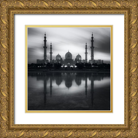 Reflection of Worship Gold Ornate Wood Framed Art Print with Double Matting by Behzad, Majid