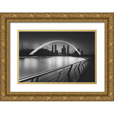 Tolerance Bridge Gold Ornate Wood Framed Art Print with Double Matting by Kaddourah, Ahmad