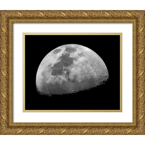 Oh Look At The Moon-Shes Shining Up There Gold Ornate Wood Framed Art Print with Double Matting by Chakraborty, Mainak