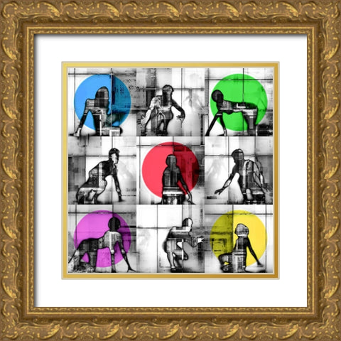 Body Language 119 Gold Ornate Wood Framed Art Print with Double Matting by Shrayer, Igor