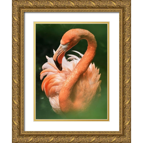 Flame Gold Ornate Wood Framed Art Print with Double Matting by Zetos, Alexios