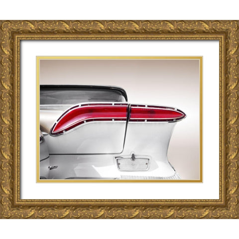 US classic car 1958 taillight abstract Gold Ornate Wood Framed Art Print with Double Matting by Gube, Beate