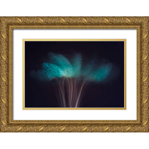 Visions in the Dark Gold Ornate Wood Framed Art Print with Double Matting by Kiral, Cicek