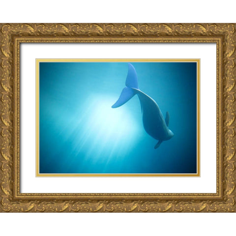 Velure Moana Gold Ornate Wood Framed Art Print with Double Matting by Lintaman, Adachi