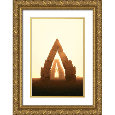 Portals Gold Ornate Wood Framed Art Print with Double Matting by Souhuwat, Leroy