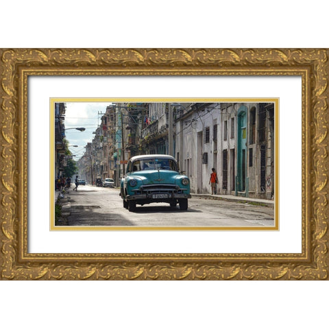 Cuba Gold Ornate Wood Framed Art Print with Double Matting by Einhorn, Itzik
