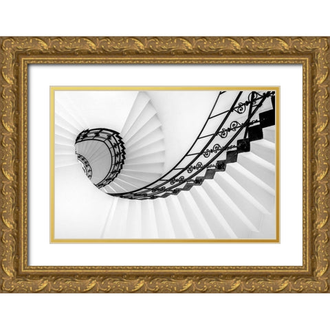 Golden Ratio Gold Ornate Wood Framed Art Print with Double Matting by Turkistani, Hanaa