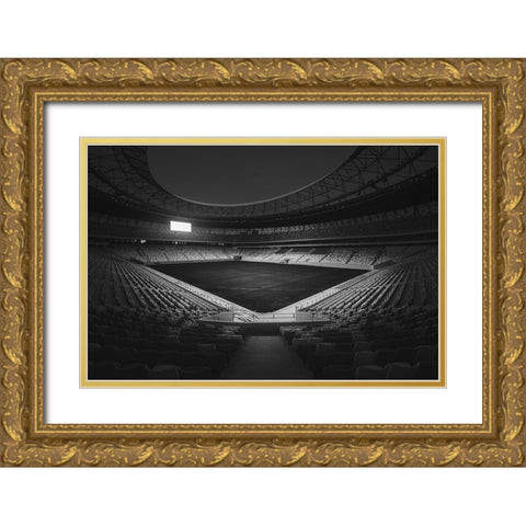 Prologue Gold Ornate Wood Framed Art Print with Double Matting by Wang, Alvin