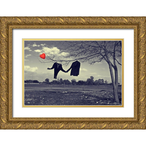 Immortal Love Gold Ornate Wood Framed Art Print with Double Matting by Barun, Ibrahim