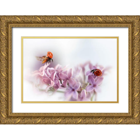 Almost Summer Gold Ornate Wood Framed Art Print with Double Matting by Deelen, Ellen van