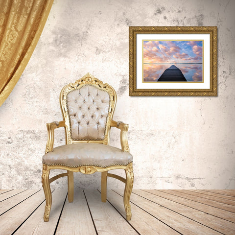 Sanctuary Gold Ornate Wood Framed Art Print with Double Matting by Lindsten, Christian