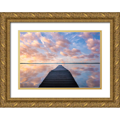 Sanctuary Gold Ornate Wood Framed Art Print with Double Matting by Lindsten, Christian