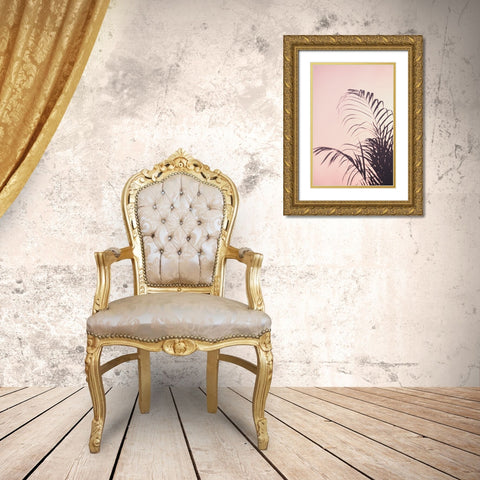 Palm Leaves 1 Gold Ornate Wood Framed Art Print with Double Matting by Artographie Studio