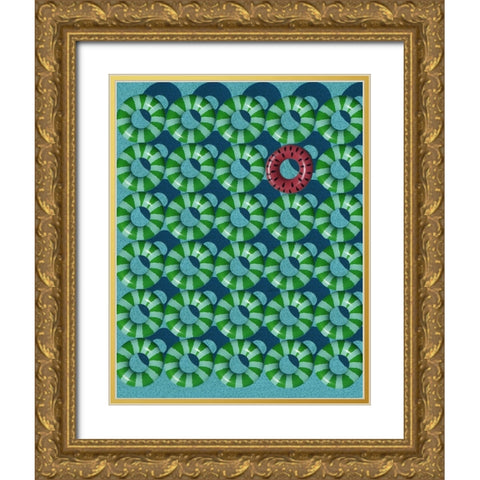 Stand out in the crowd Gold Ornate Wood Framed Art Print with Double Matting by Cederberg, Marcus