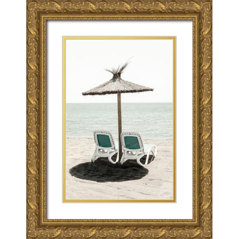 Solaris 02 Gold Ornate Wood Framed Art Print with Double Matting by Artographie Studio