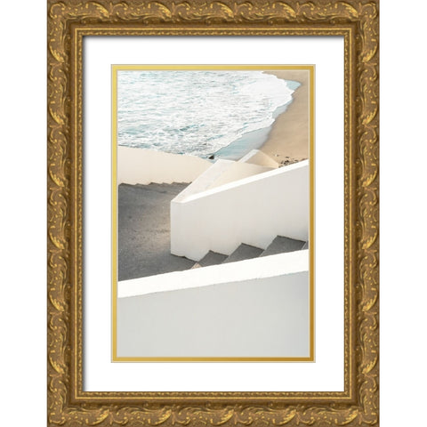 Solaris 11 Gold Ornate Wood Framed Art Print with Double Matting by Artographie Studio