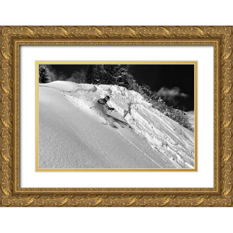 Freeride Gold Ornate Wood Framed Art Print with Double Matting by Rebro, Marcel
