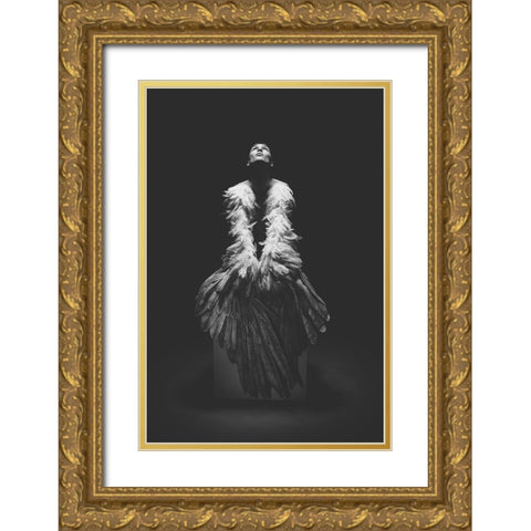 Angel Gold Ornate Wood Framed Art Print with Double Matting by Dasic, Marko