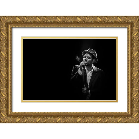 Ben lOncle Soul Gold Ornate Wood Framed Art Print with Double Matting by Christophe