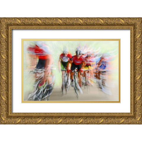 Ultimo giro  2 Gold Ornate Wood Framed Art Print with Double Matting by Urlings, Lou