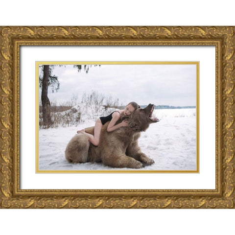 Untitled No 1448 Gold Ornate Wood Framed Art Print with Double Matting by Barantseva, Olga